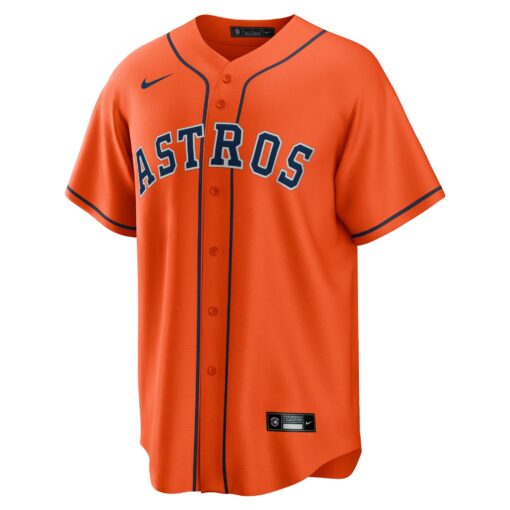 Men's Houston Astros Yordan Ãlvarez Orange Alternate Player Jersey - Image 2