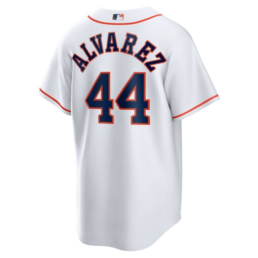 Men's Houston Astros Yordan Ãlvarez White Home Player Jersey - Image 3