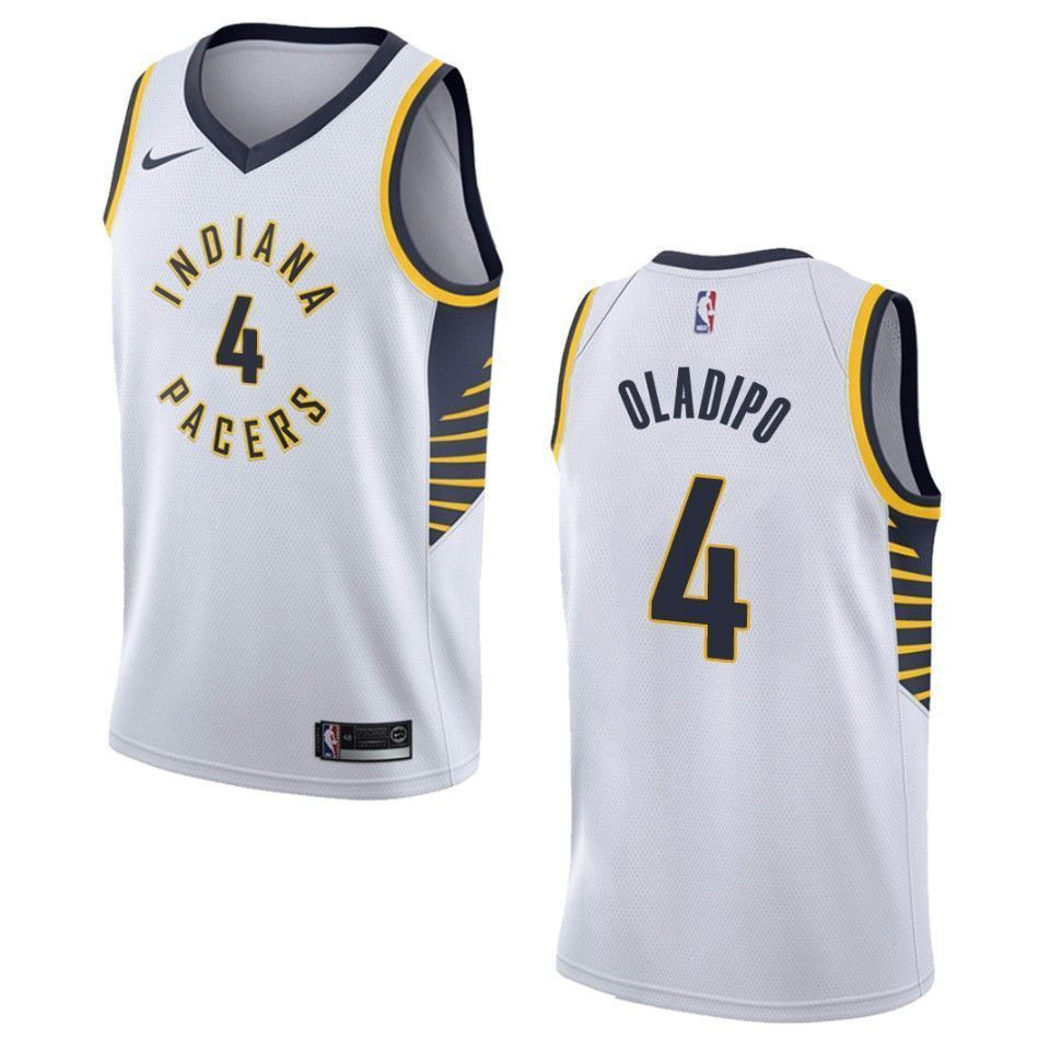 Men's Indiana Pacers 4 Victor Oladipo Association Swingman Jersey - White - JS964