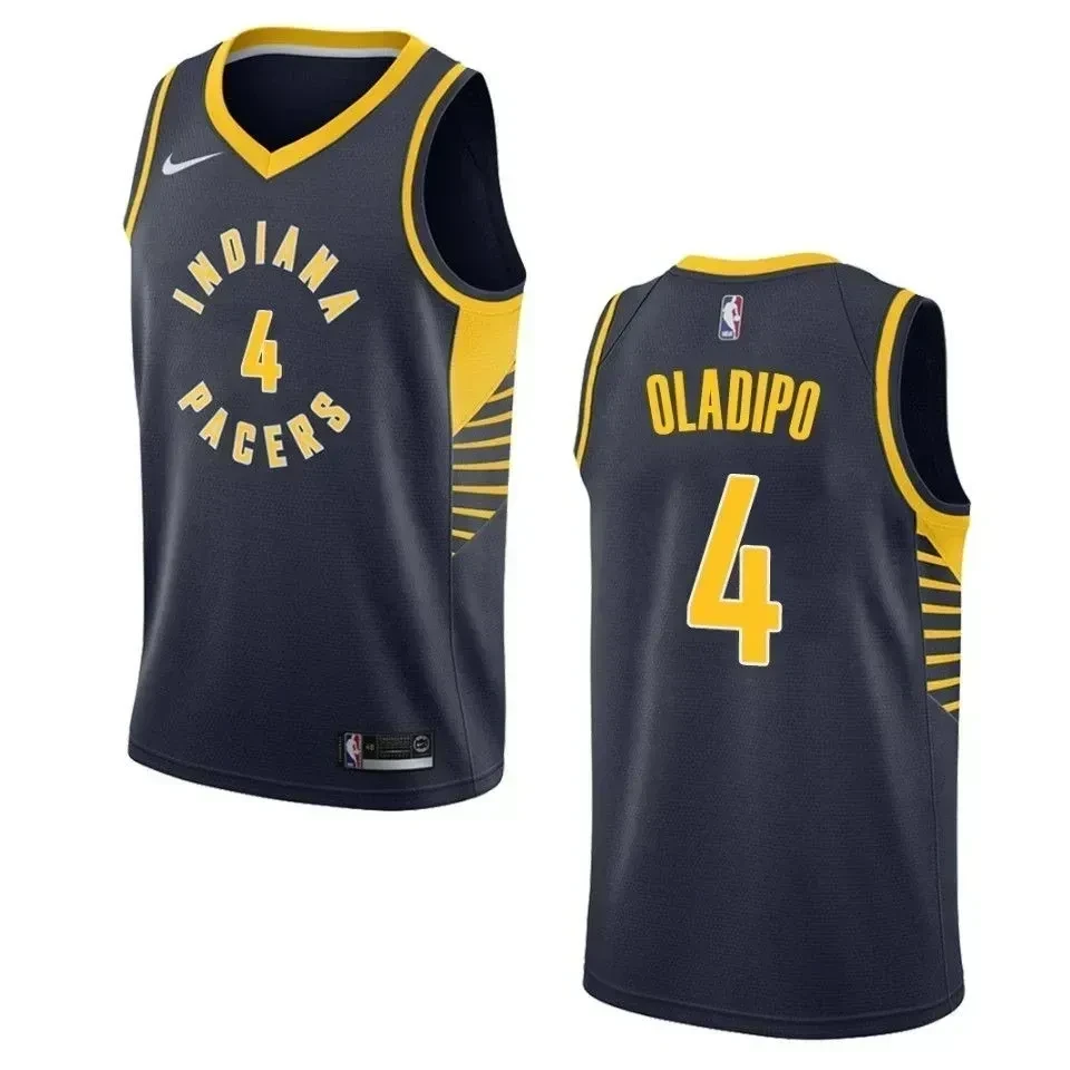 Men's Indiana Pacers 4 Victor Oladipo Icon Swingman Jersey - Navy - JS503