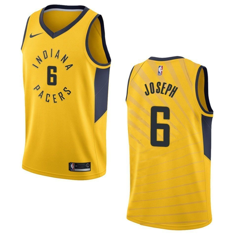 Men's Indiana Pacers 6 Cory Joseph Statement Swingman Jersey - Gold - JS610