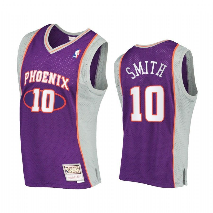Men's Jalen Smith 10 Phoenix Suns Hardwood Classics Jersey Purple - JS220