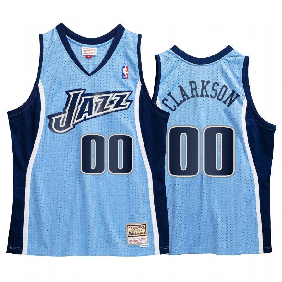 Men's Jordan Clarkson 00 Utah Jazz Blue Hardwood Classics Jersey - JS964
