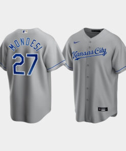Men's Kansas City Royals Adalberto Mondesi 27 Gray Road Jersey Jersey
