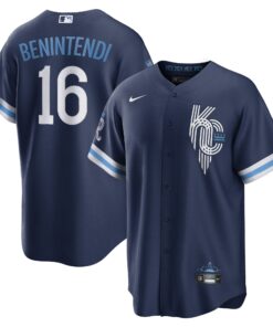 Men's Kansas City Royals Andrew Benintendi Navy City Connect Player Jersey