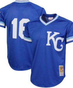 Men's Kansas City Royals Bo Jackson Mitchell & Ness Royal Cooperstown Collection Big & Tall Mesh Batting Practice Jersey