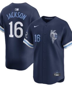 Men's Kansas City Royals Bo Jackson Navy City Connect Retired Player Jersey