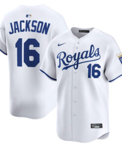 Men's Kansas City Royals Bo Jackson White Home Limited Player Jersey