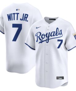 Men's Kansas City Royals Bobby Witt Jr. White Alternate Limited Player Jersey