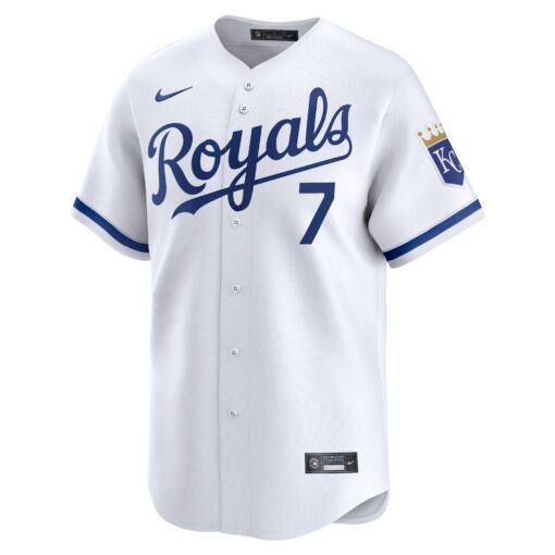 Men's Kansas City Royals Bobby Witt Jr. White Home Limited Player Jersey - Image 2