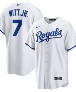 Men's Kansas City Royals Bobby Witt Jr. White Home Player Jersey