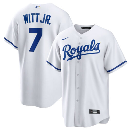 Men's Kansas City Royals Bobby Witt Jr. White Home Player Jersey