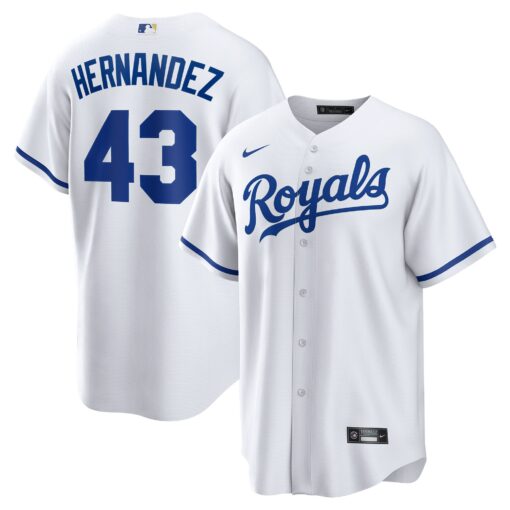 Men's Kansas City Royals Carlos HernÃ¡ndez White Home Player Jersey