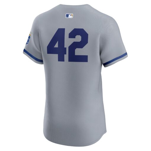Men's Kansas City Royals Gray Road 2024 Jackie Robinson Day Elite Jersey - Image 3