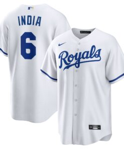 Men's Kansas City Royals Jonathan India White Home Player Jersey