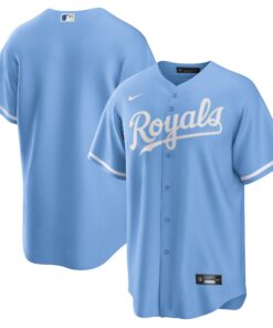 Men's Kansas City Royals Light Blue Alternate Team Logo Jersey