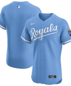 Men's Kansas City Royals Light Blue Alternate Vapor Premier Elite Patch Jersey