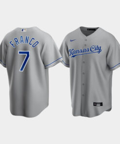 Men's Kansas City Royals Maikel Franco 7 Gray Road Jersey Jersey