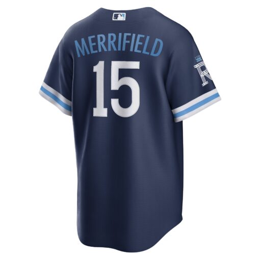 Men's Kansas City Royals Whit Merrifield Navy City Connect Player Jersey - Image 3