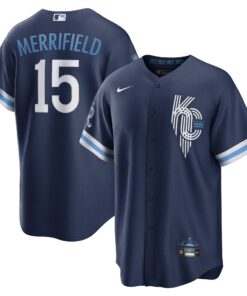 Men's Kansas City Royals Whit Merrifield Navy City Connect Player Jersey