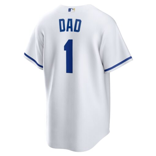 Men's Kansas City Royals White #1 Dad Home Jersey - Image 3