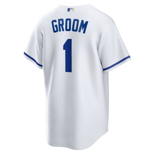 Men's Kansas City Royals White #1 Groom Home Jersey - Image 3