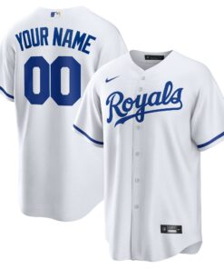 Men's Kansas City Royals White Custom Jersey