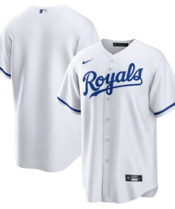 Men's Kansas City Royals White Home Blank Jersey