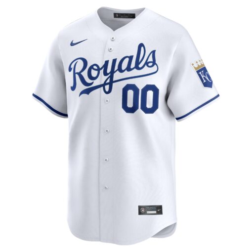Men's Kansas City Royals White Home Limited Custom Jersey - Image 2