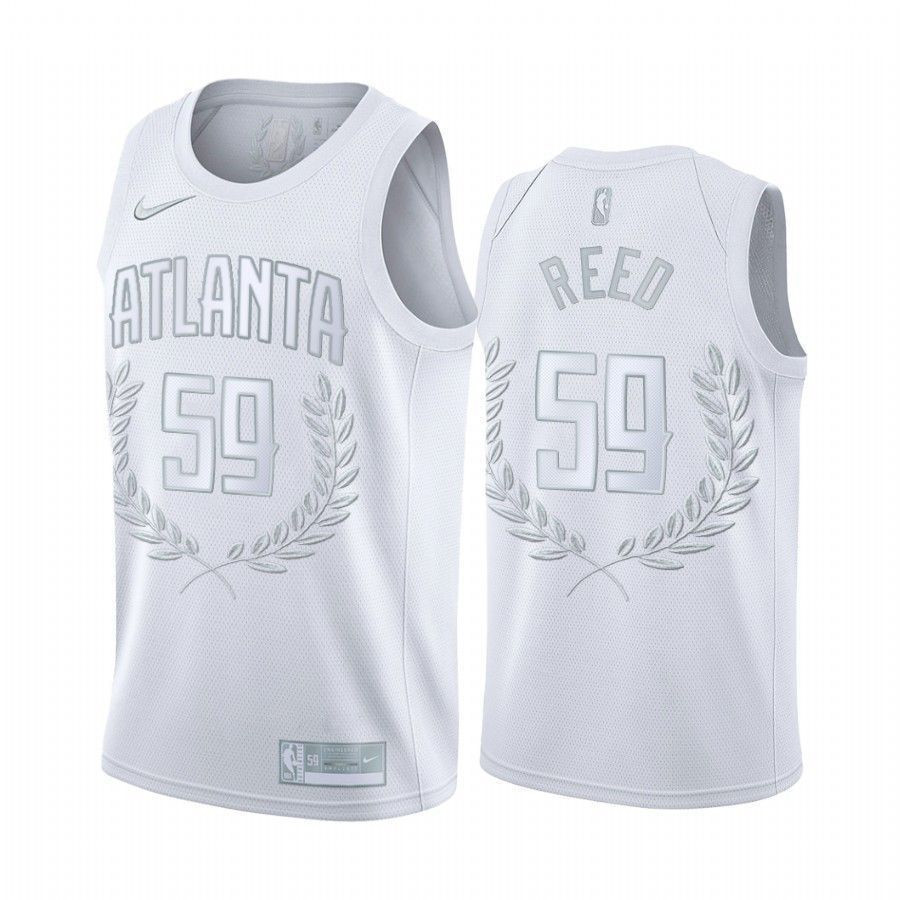 Men's Kasim Reed 59 Atlanta Hawks White Retired Number Jersey - JS755