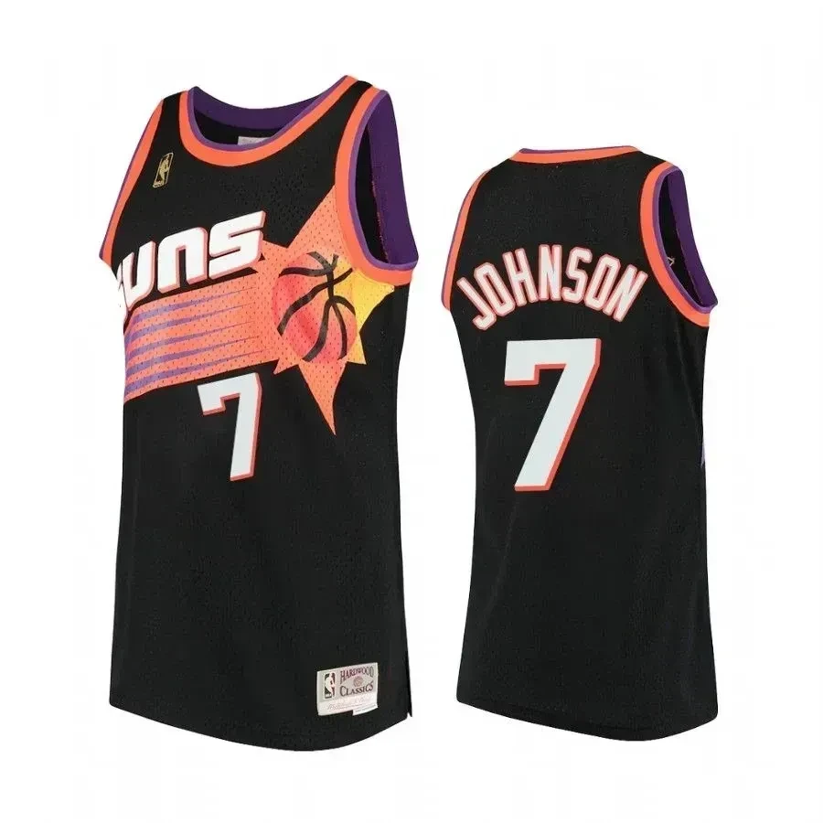 Men's Kevin Johnson 7 Phoenix Suns Hardwood Classics Jersey Black - JS757