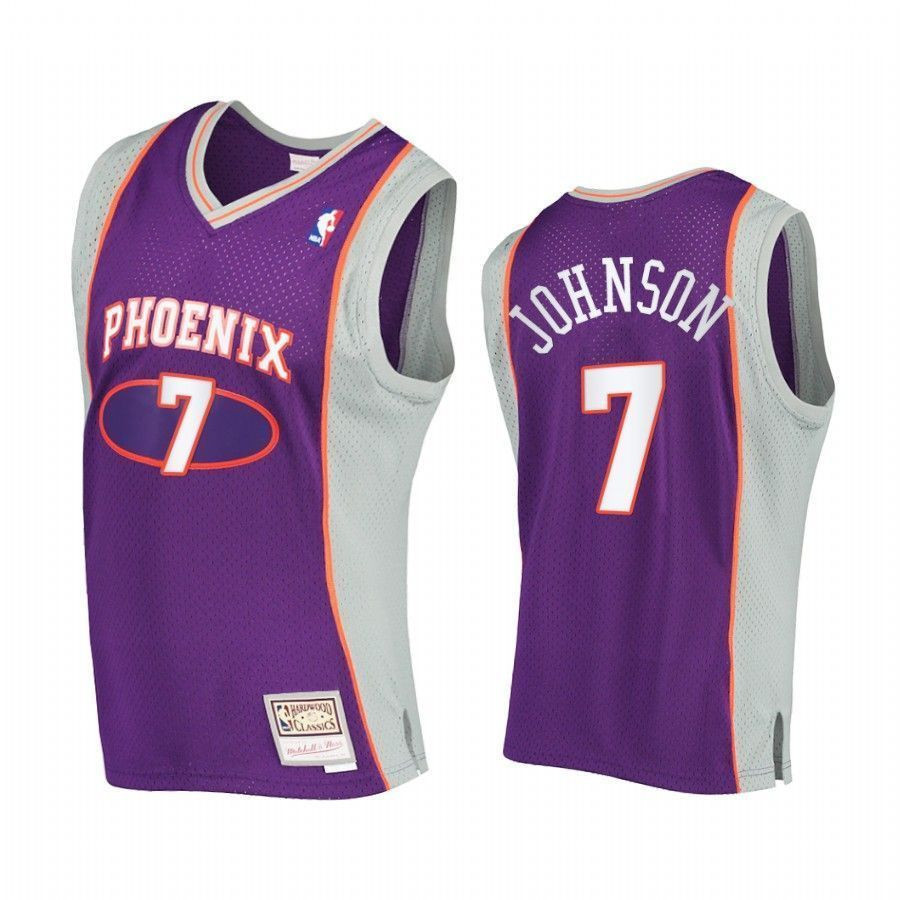 Men's Kevin Johnson 7 Phoenix Suns Hardwood Classics Jersey Purple - JS248