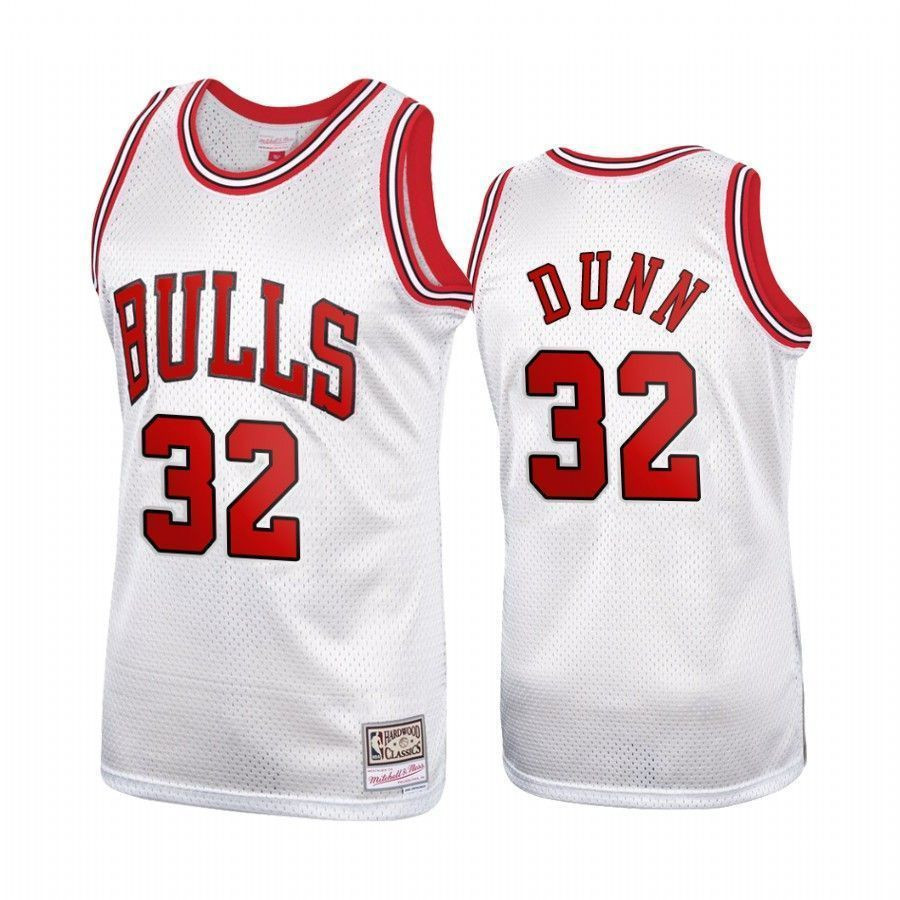 Men's Kris Dunn 32 Chicago Bulls Platinum Hardwood Classics Jersey - JS586