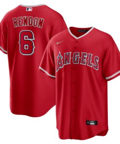 Men's Los Angeles Angels Anthony Rendon Red Alternate Player Name Jersey