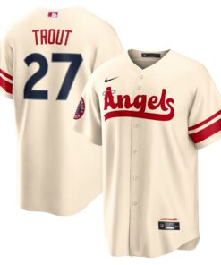 Men's Los Angeles Angels Mike Trout Cream City Connect Player Jersey