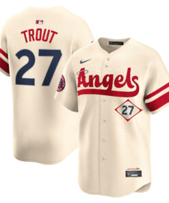 Men's Los Angeles Angels Mike Trout Natural City Connect Limited Jersey