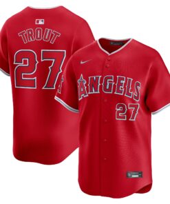 Men's Los Angeles Angels Mike Trout Red Alternate Limited Player Jersey