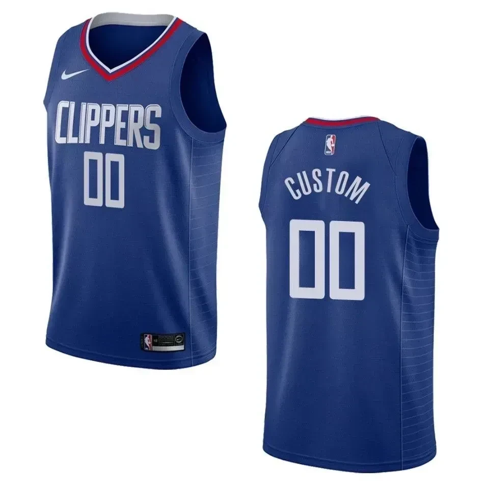 Men's Los Angeles Clippers 00 Custom Icon Swingman Jersey - Blue - JS170