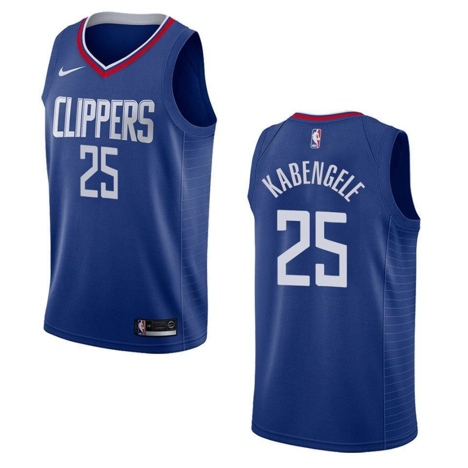 Men's Los Angeles Clippers 25 Mfiondu Kabengele Icon Swingman Jersey - Blue - JS609