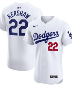 Men's Los Angeles Dodgers Clayton Kershaw White Home Elite Player Jersey