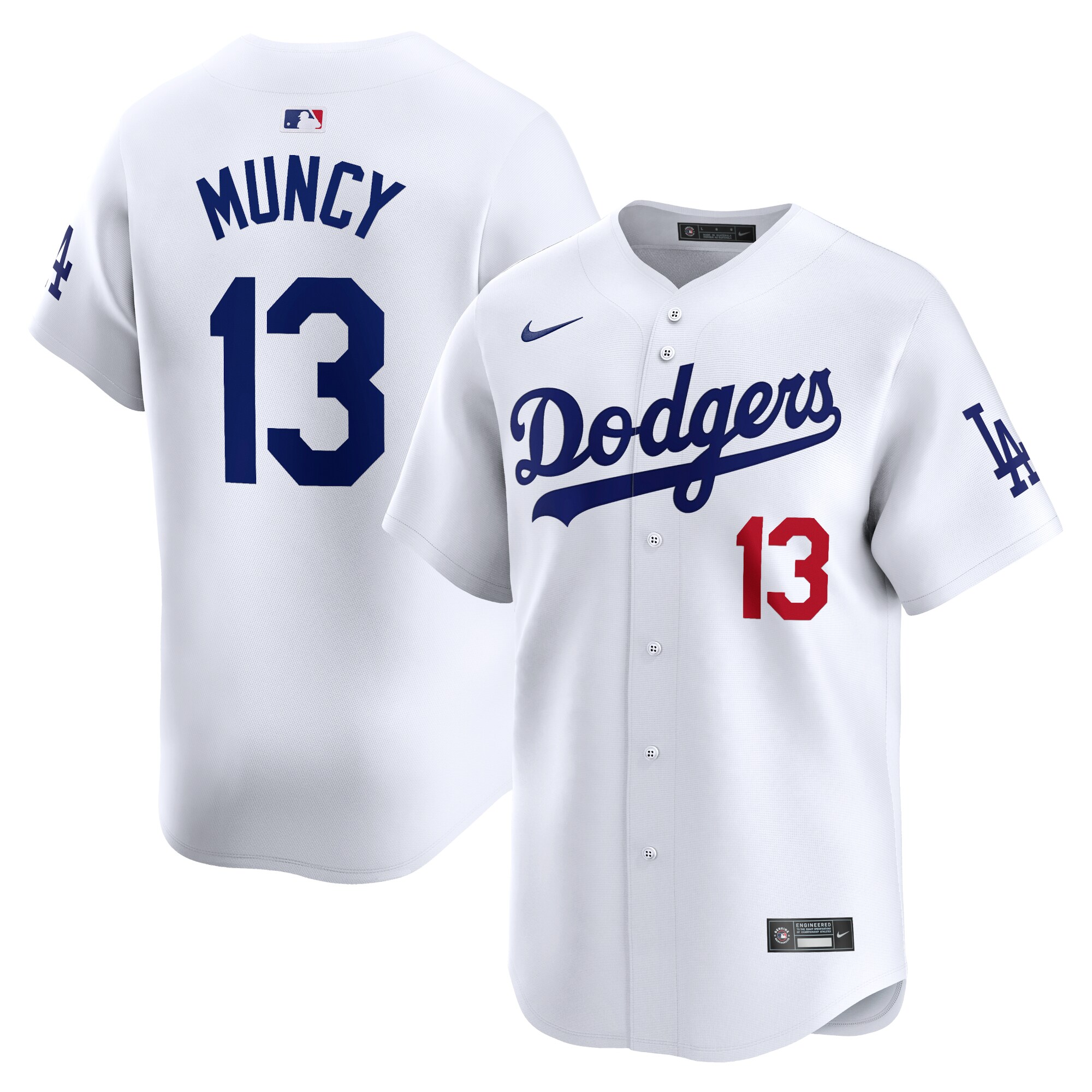 Men's Los Angeles Dodgers Max Muncy White Home Limited Player Jersey