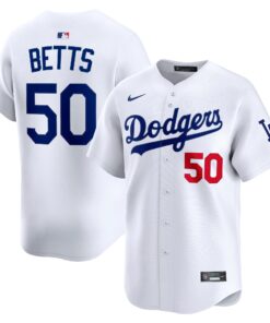 Men's Los Angeles Dodgers Mookie Betts White Home Limited Player Jersey