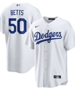 Men's Los Angeles Dodgers Mookie Betts White Home Player Name Jersey