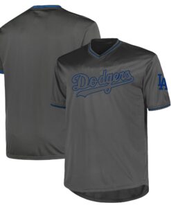 Men's Los Angeles Dodgers Profile Charcoal Big & Tall Pop Fashion Jersey