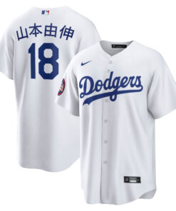 Men's Los Angeles Dodgers Yoshinobu Yamamoto White 2025 MLB World Tour: Tokyo Series Home Kanji Player Jersey