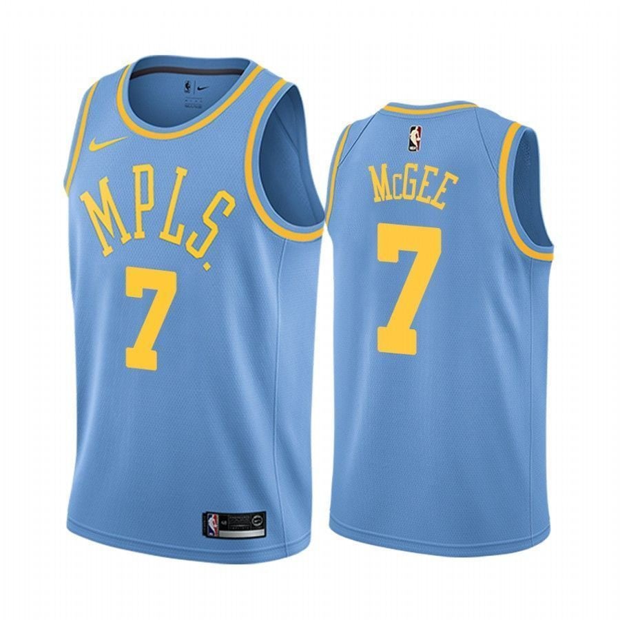 Men's Los Angeles Lakers Javale Mcgee 7 Blue Classic Jersey - JS954