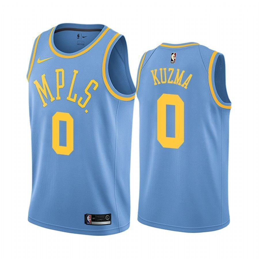 Men's Los Angeles Lakers Kyle Kuzma 0 Blue Classic Jersey - JS902