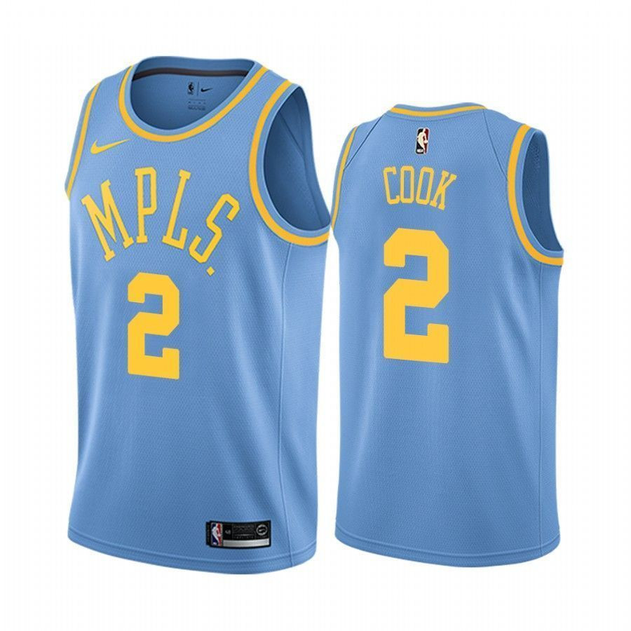 Men's Los Angeles Lakers Quinn Cook 2 Blue Classic Jersey - JS969