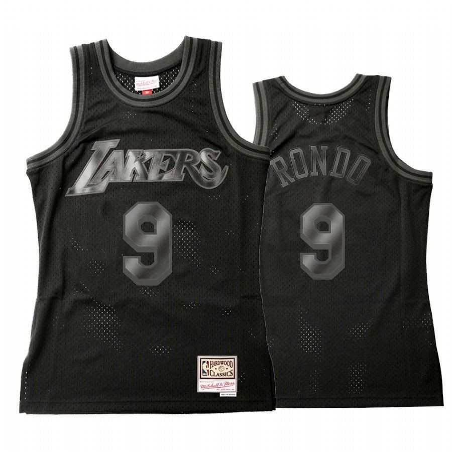 Men's Los Angeles Lakers Rajon Rondo 9 Throwback Tonal Jersey - JS781