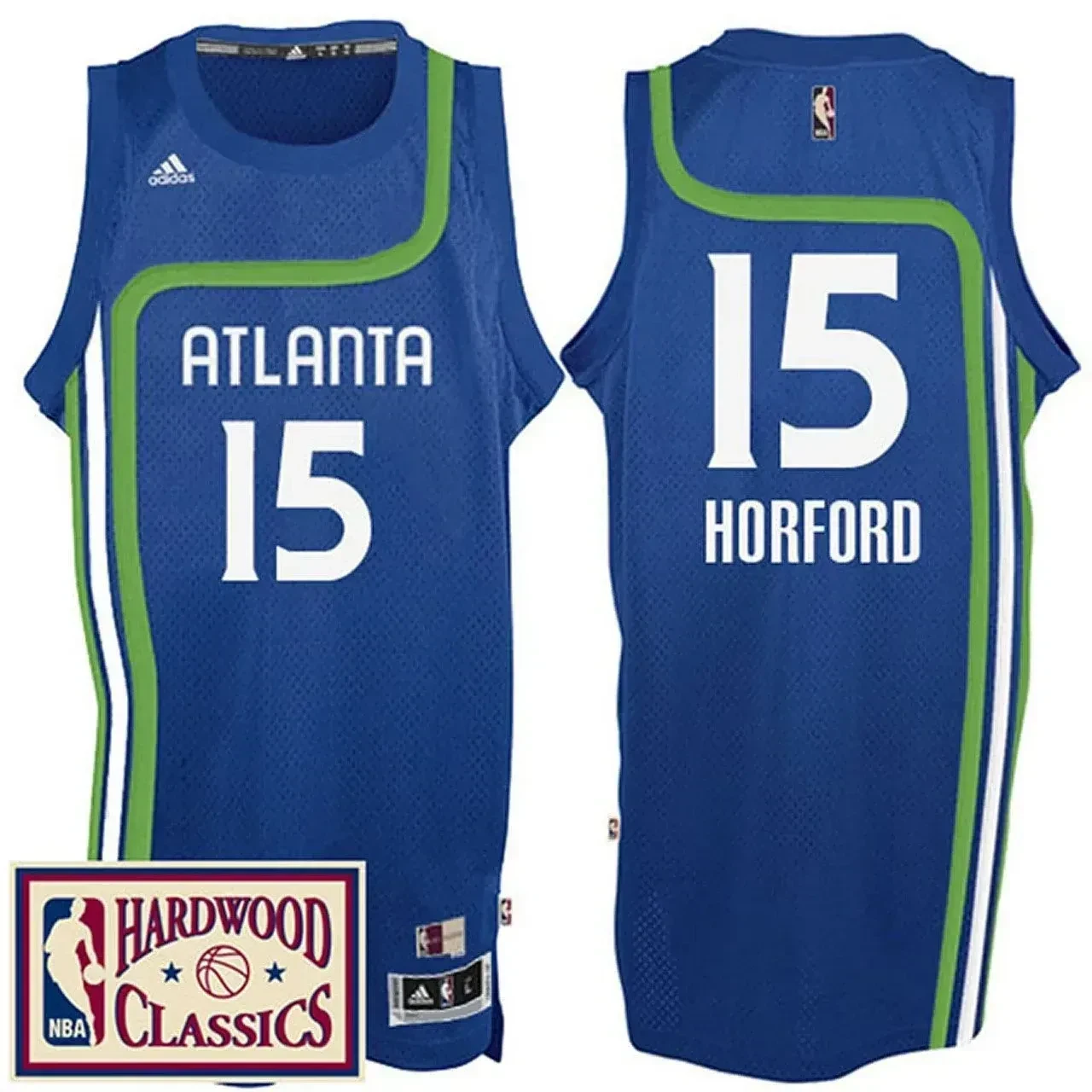 Men's Male 2016-17 Season Atlanta Hawks 15 Hardwood Classics Throwback Royal Jersey Al Horford Jersey - JS955